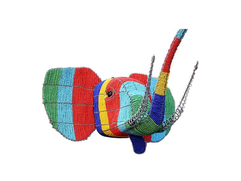 Colourful Beaded Elephant Wall Hanging Colourful Beaded Elephant Wall Hanging