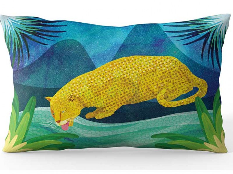 Africa Dreaming Collection Ramie Cushion Cover - Leopard Africa Dreaming Collection Ramie Cushion Cover - Leopard