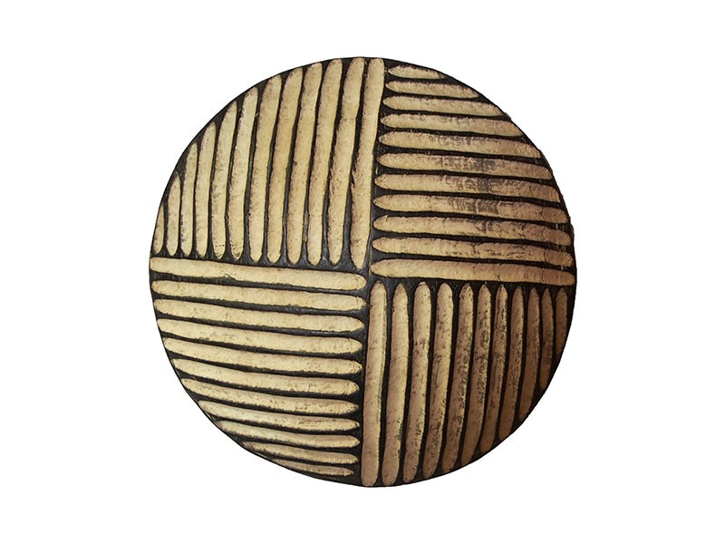 Small Carved Wood Shield - Quatered - 2 Small Carved Wood Shield - Quatered - 2