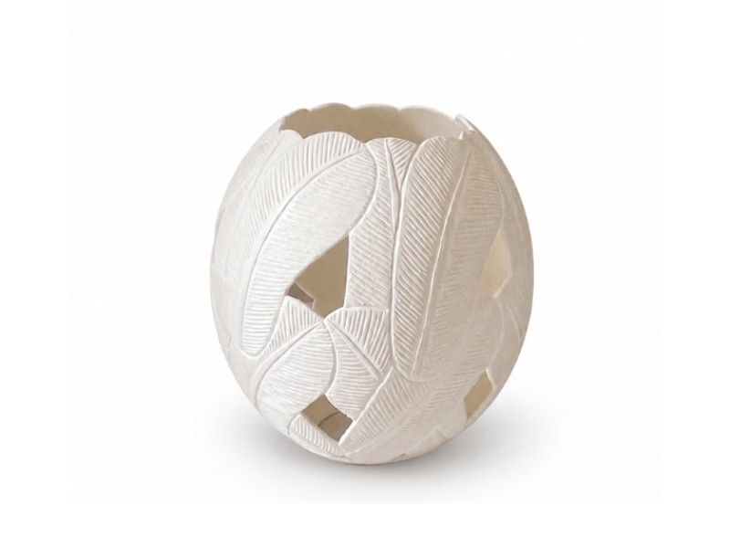 Carved Ostrich Eggs - Feathers