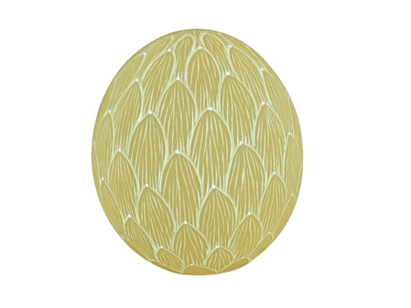Carved Ostrich Eggs - Protea