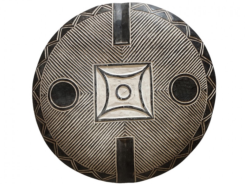 Carved Wood Shield - 9 Carved Wood Shield - 9