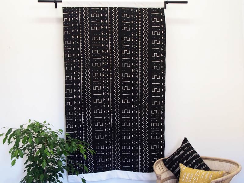Black Mudcloth Wall Hanging Black Mudcloth Wall Hanging