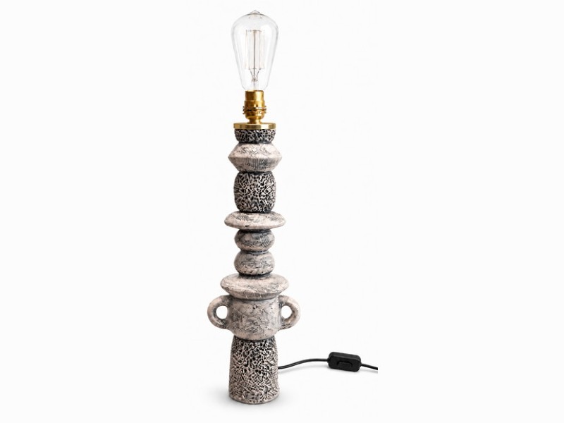 Earthform Totem Lamp &mdash; Chalk & Charcoal