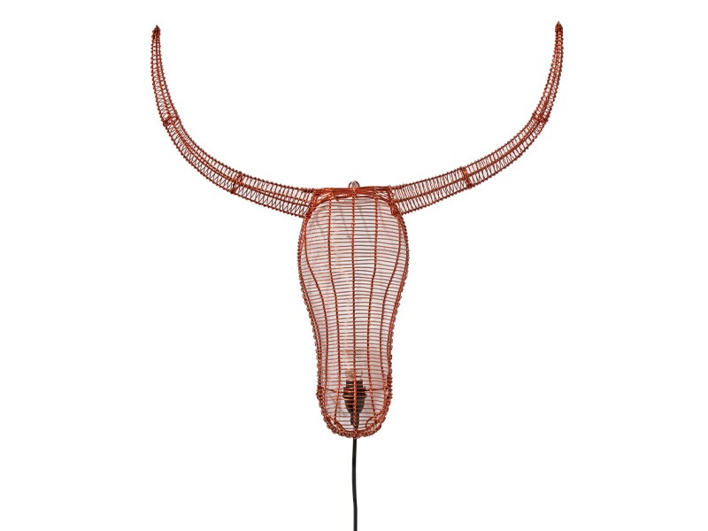 Copper Nguni Head Wall Light Copper Nguni Head Wall Light