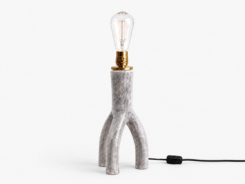 Earthform Tripod Lamp &mdash; Chalk & Charcoal