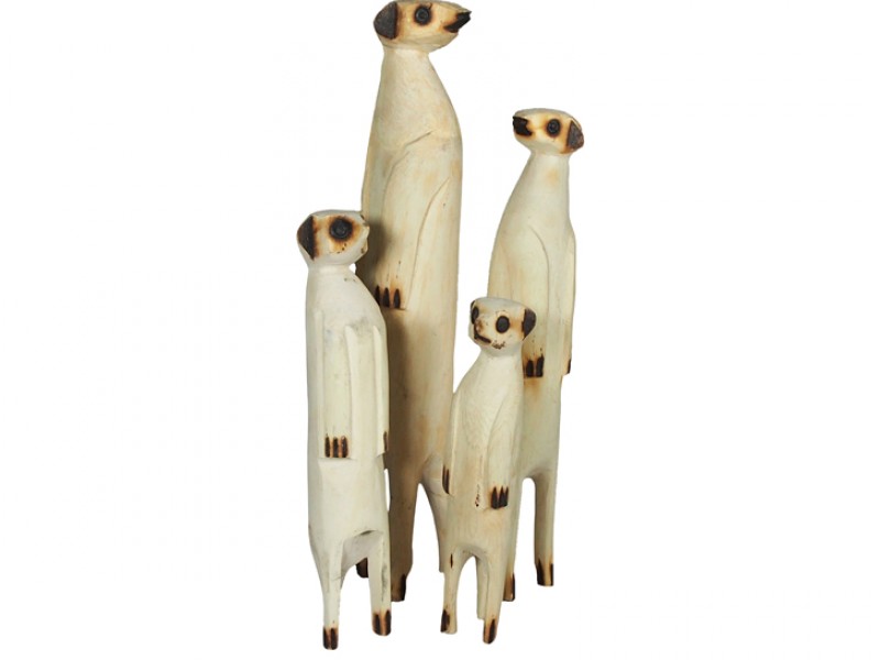 Carved Wood Meerkat Carved Wood Meerkat