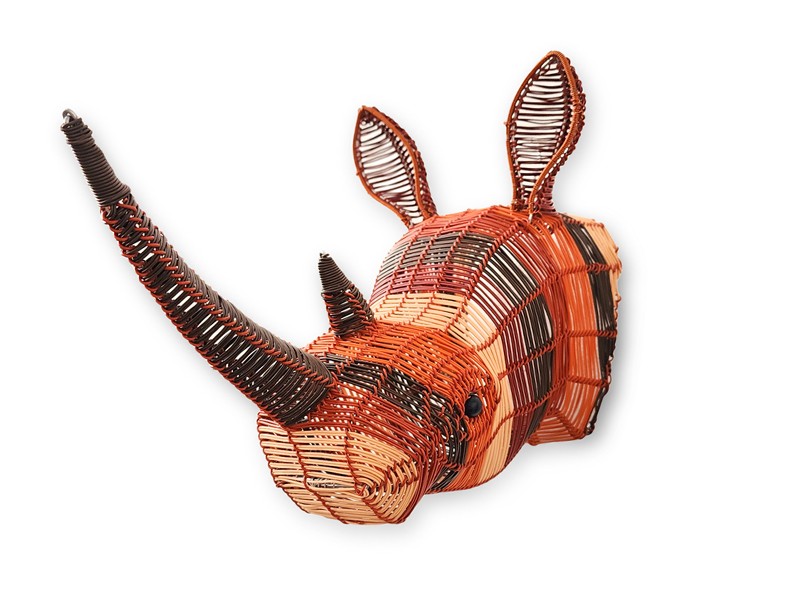 Wild Weave Mini Rhino Head Wild Weave Mini Rhino Head