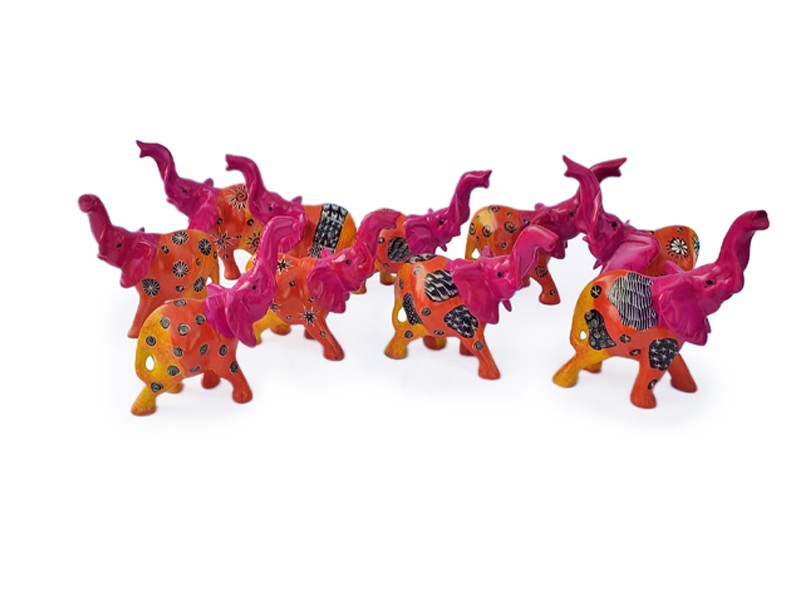 Multicolor Soap Stone Elephant Multicolor Soap Stone Elephant