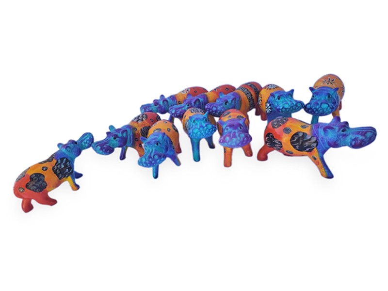 Multicolor Soap Stone Hippo Multicolor Soap Stone Hippo