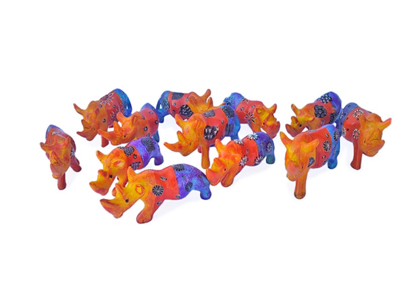 Multicolor Soap Stone Rhino Multicolor Soap Stone Rhino