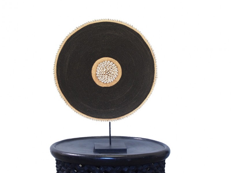 Black with Manilla and Cowrie Center Black with Manilla and Cowrie Center