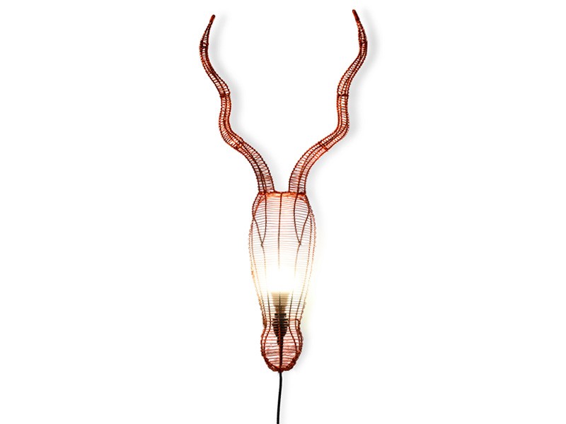Copper Kudu Head Wall Light Copper Kudu Head Wall Light