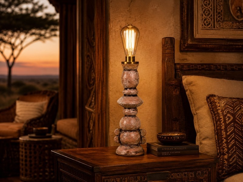 Earthform Stack Lamp Terracotta Digital Generted Image