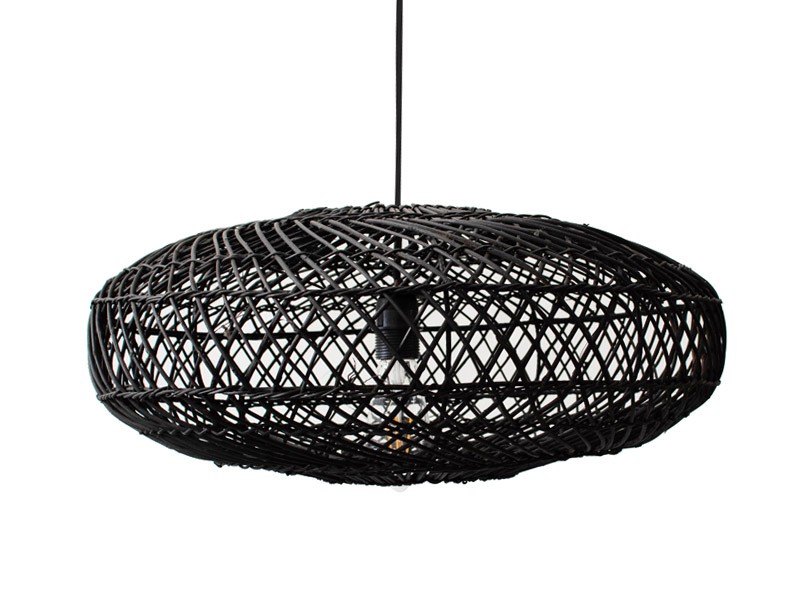 Malawi Rattan Light – Style Number 15 – black Malawi Rattan Light – Style Number 15 – black