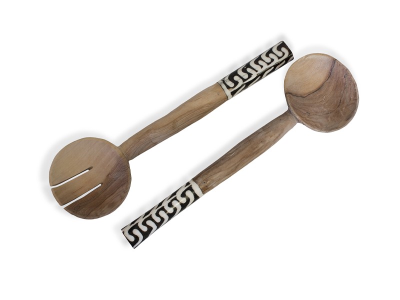 Handcrafted Wooden Salad Server Set Large Handcrafted Wooden Salad Server Set Large