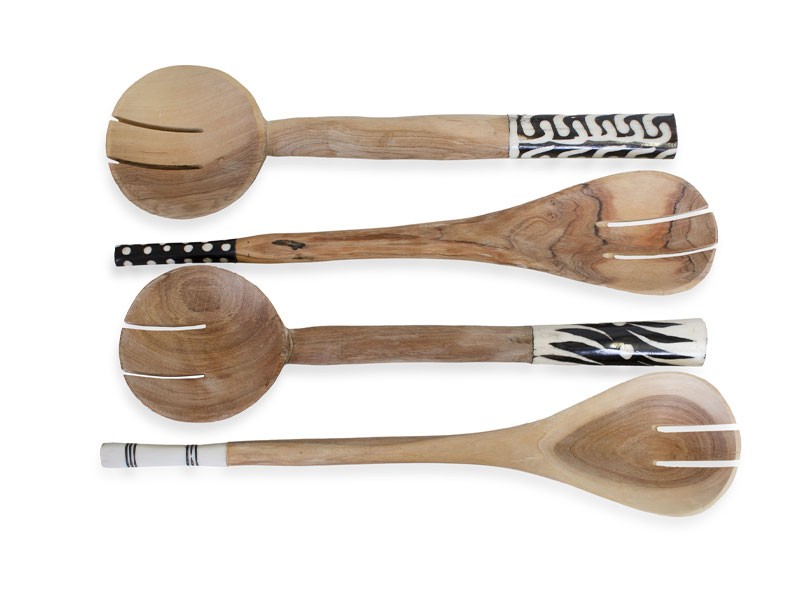 Handcrafted Wooden Salad Server Set Small Handcrafted Wooden Salad Server Set Small