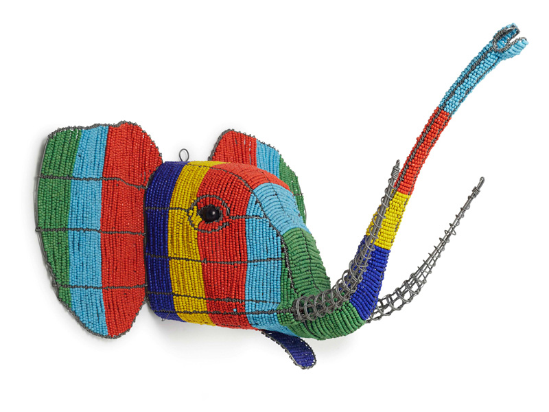 Colourful Beaded Elephant Wall Hanging Colourful Beaded Elephant Wall Hanging