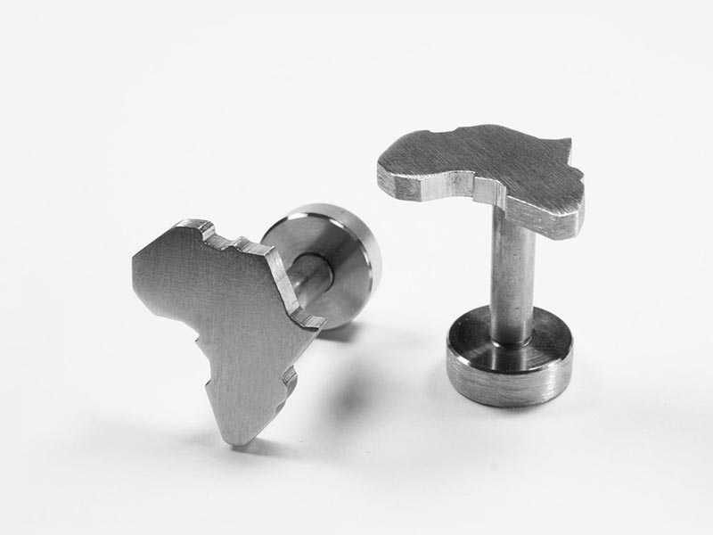 Africa Shaped Cuff Links Africa Shaped Cuff Links
