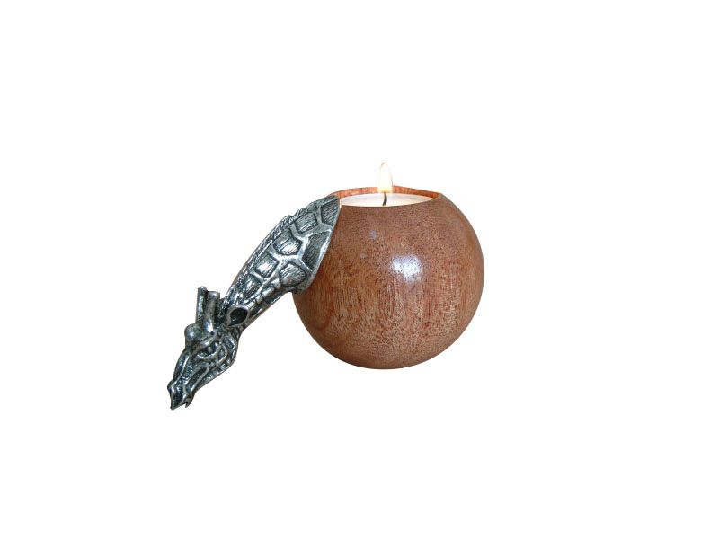 Ball Wood Candle Holder Ball Wood Candle Holder